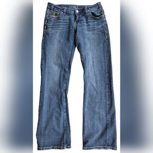 Rock & Roll Cowgirl Bootcut Jeans Embroidered Pockets Size 31 x 34